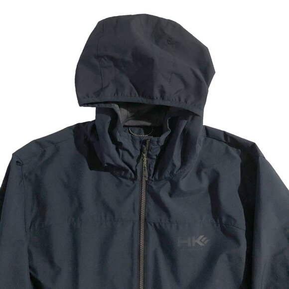 Hawke & Co Performance Rain Jacket Mens M Navy Hooded Windbreaker Light Jacket - Picture 6 of 10